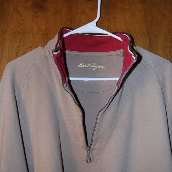 Ben Hogan 1/4 Zip  XL sweater pullover tan preowned - Picture 3 of 9
